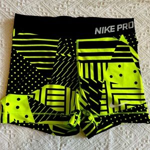 Neon Green and Black Nike Pro